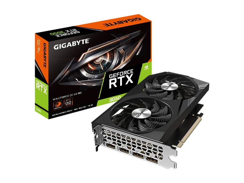 VGA Gigabyte GeForce RTX 3050 WINDFORCE OC V2 8G GV-N3050WF2OCV2-8GD