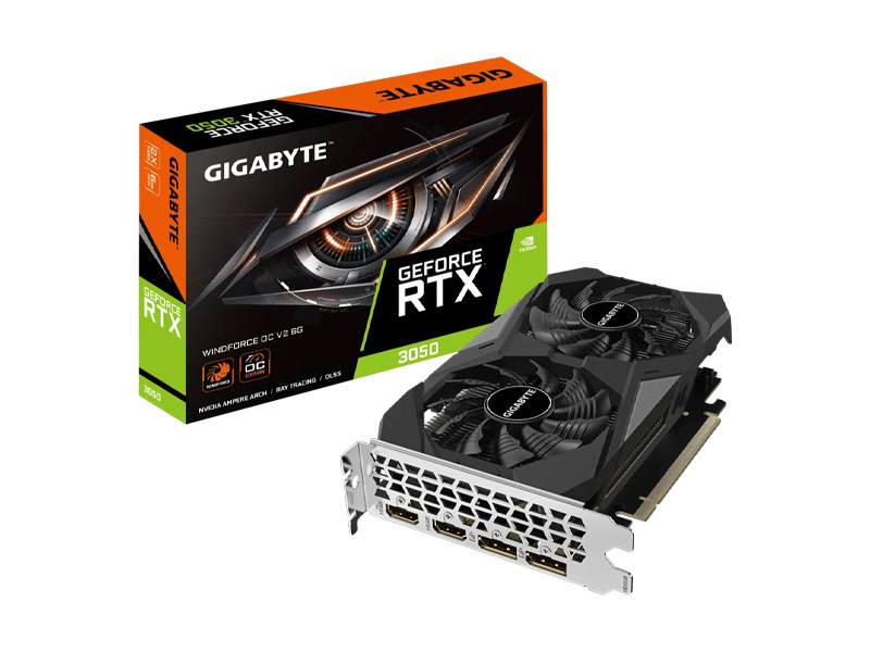 VGA Gigabyte GeForce RTX 3050 WINDFORCE OC V2 6G GV-N3050WF2OCV2-6GD