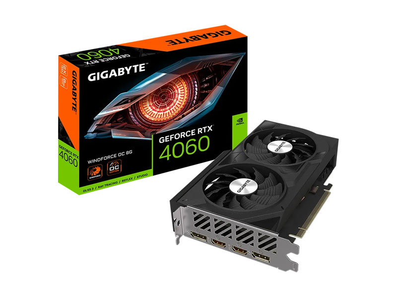 VGA Gigabyte GeForce RTX 4060 WINDFORCE OC 8G GV-N4060WF2OC-8GD