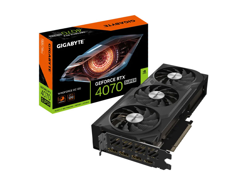 VGA Gigabyte GeForce RTX 4070 SUPER WINDFORCE OC 12G GV-N407SWF3OC-12GD
