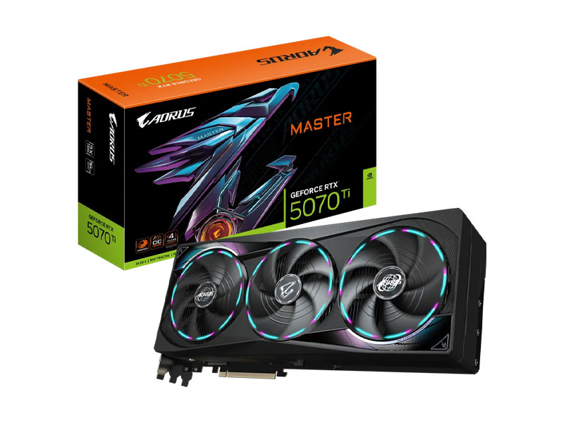 VGA Gigabyte AORUS GeForce RTX 5070 Ti MASTER 16G GV-N507TAORUS M-16GD 