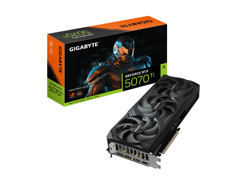 VGA Gigabyte GeForce RTX 5070 Ti WINDFORCE OC SFF 16G GV-N507TWF3OC-16GD