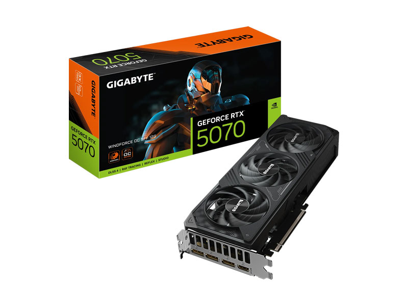 VGA Gigabyte GeForce RTX 5070 WINDFORCE OC SFF 12G GV-N5070WF3OC-12GD