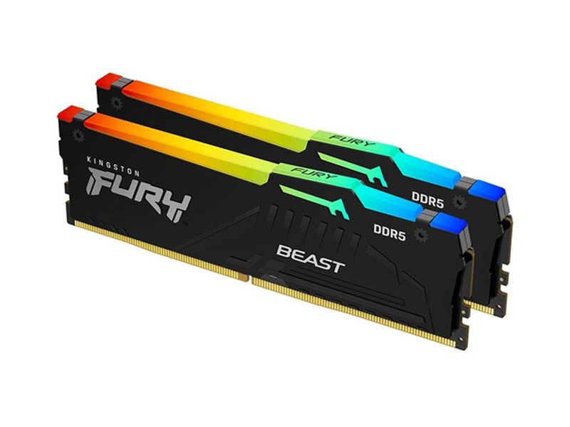 Ram PC Kingston FURY 32GB DDR5 5200MHz CL40 RGB KF552C40BBAK2-32 (2x16GB)