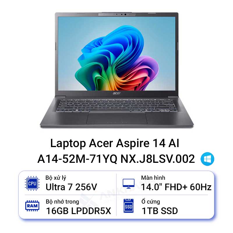 Laptop Acer Aspire 14 AI A14-52M-71YQ NX.J8LSV.002
