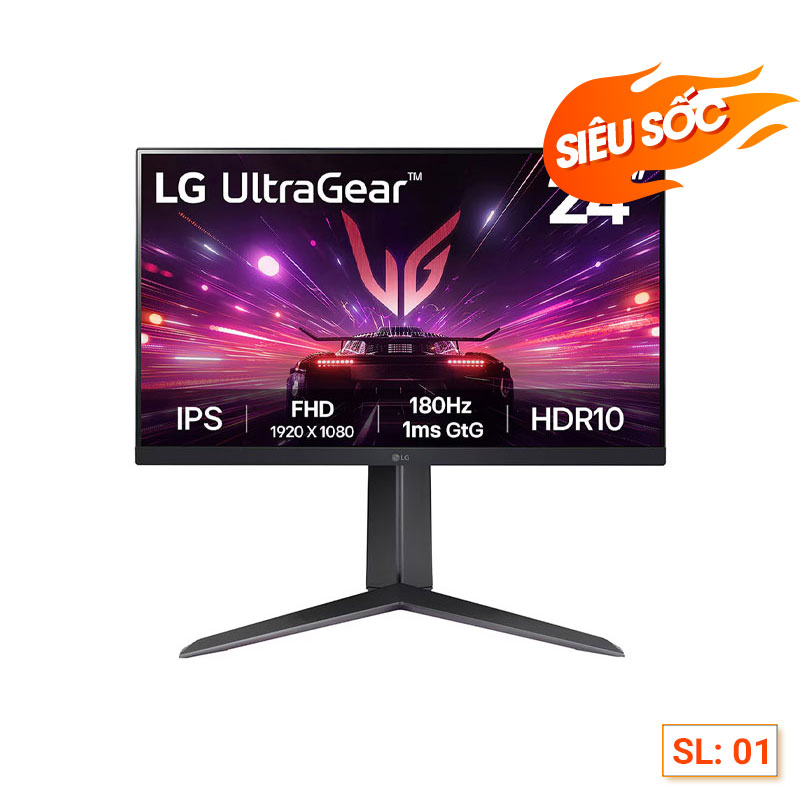 Màn hình LCD LG UltraGear 24GS65F-B.ATV (23.8inch - 180Hz - IPS - FHD - HDR10)