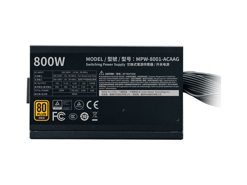 Nguồn Cooler Master G800 GOLD 800W MPW-8001-ACAAG-EU