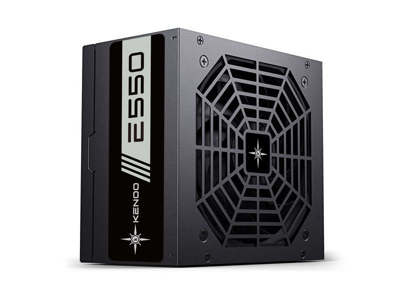 Nguồn máy tính KENOO ESPORT E550 550W Fan 12 - Màu Đen  - Cáp dẹt