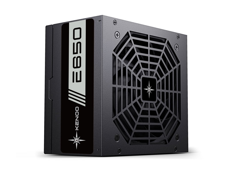 Nguồn máy tính KENOO ESPORT E650 650W Fan 12 - Màu Đen - Cáp dẹt
