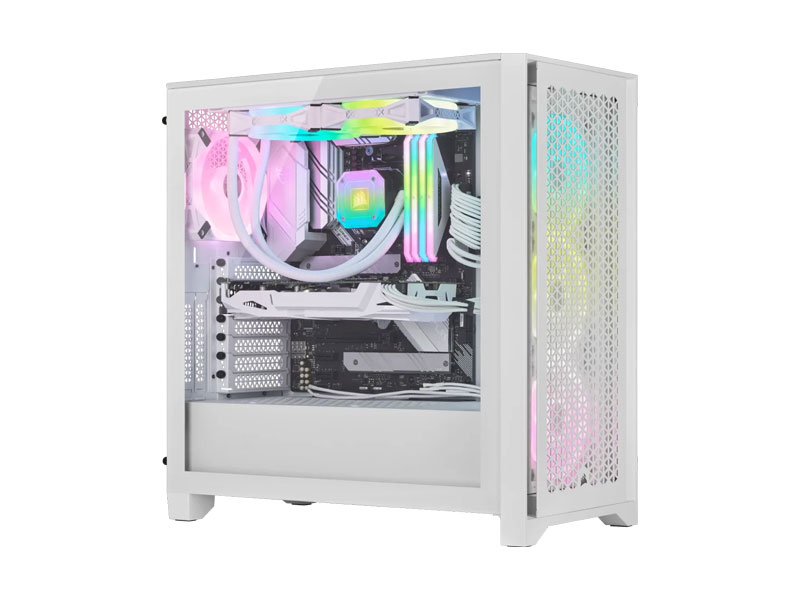 Vỏ case Corsair iCUE 4000D RGB AIRFLOW QL True White CC-9011232-WW