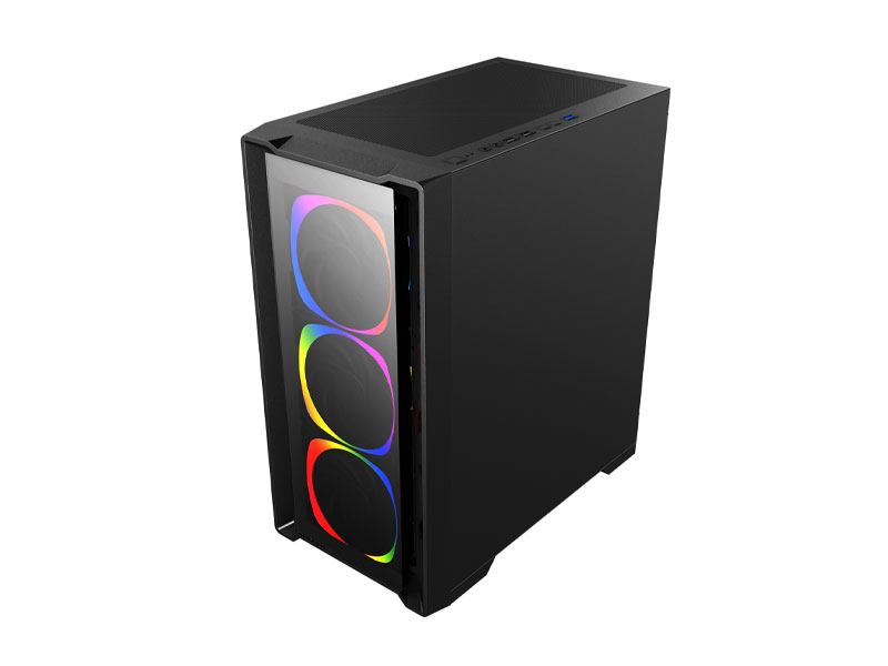 Vỏ case KENOO ESPORT MK500-3F M-ATX Đen