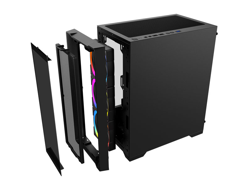 Vỏ case KENOO ESPORT MK500-3F M-ATX Đen