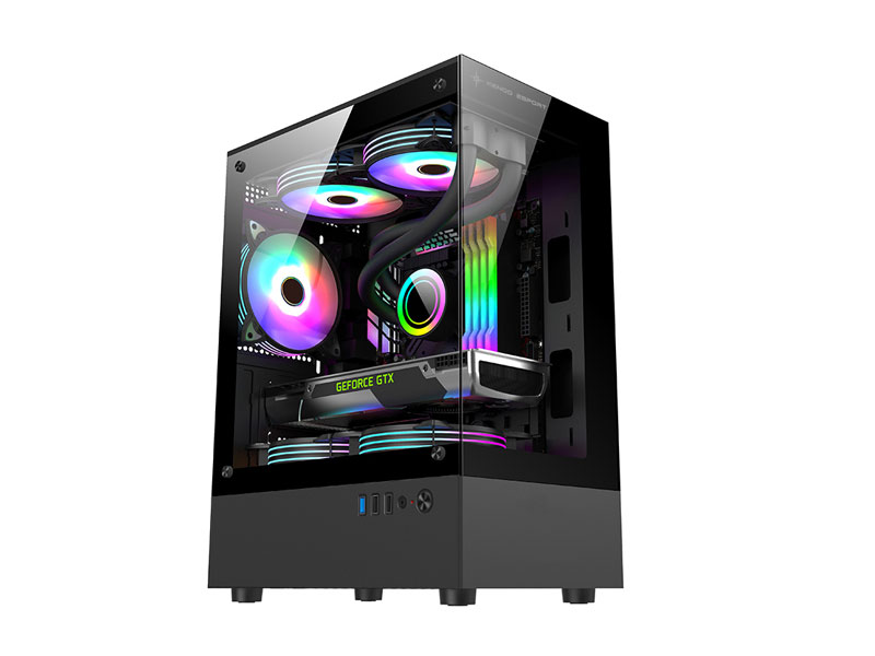 Vỏ case KENOO ESPORT MK100 M-ATX đen