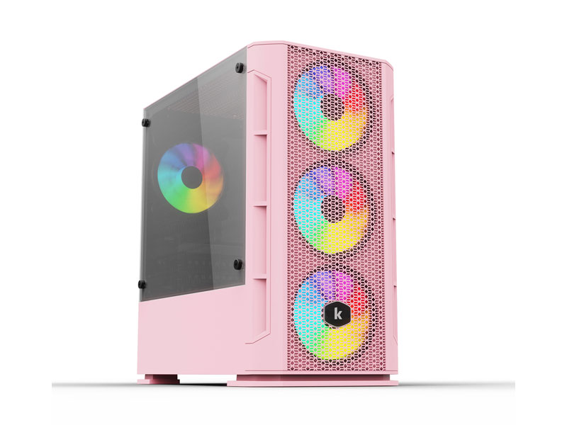 Vỏ case KENOO ESPORT G362 M-ATX Hồng