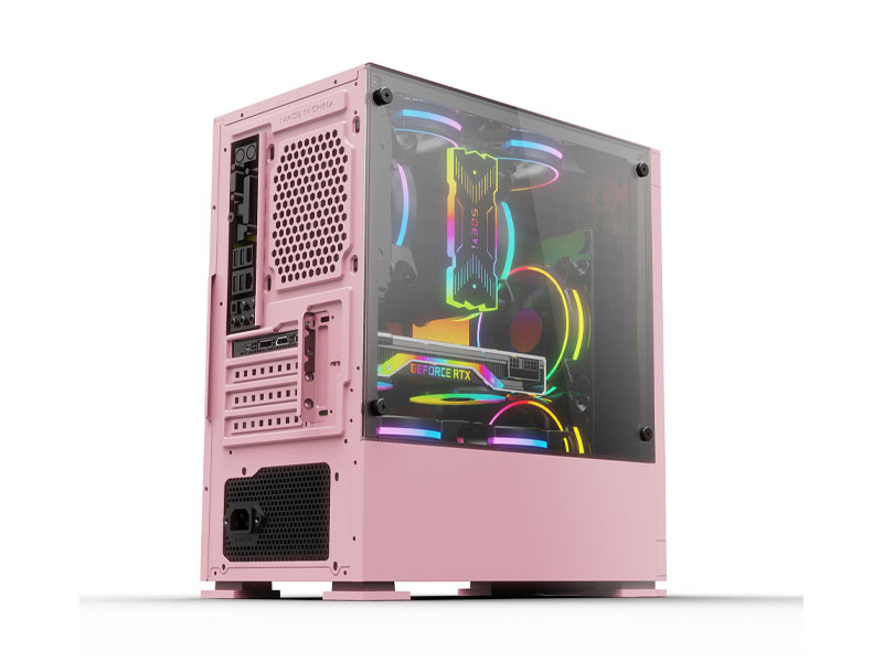 Vỏ case KENOO ESPORT G362 M-ATX Hồng