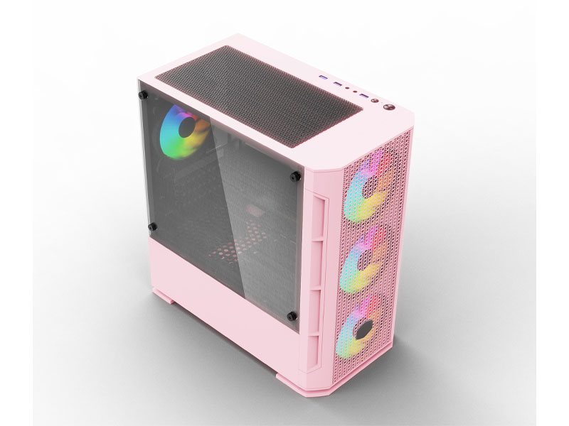 Vỏ case KENOO ESPORT G362 M-ATX Hồng