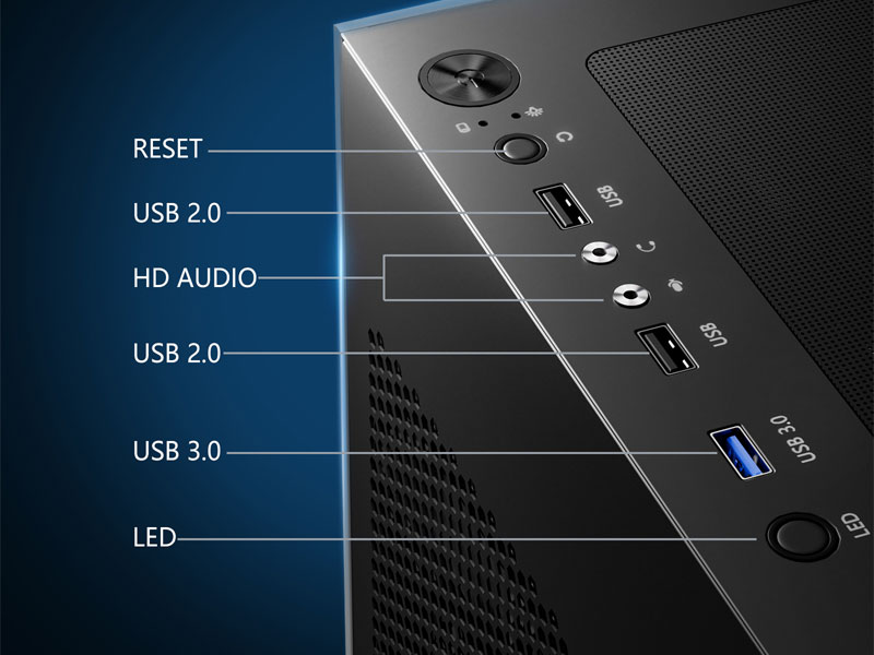 Vỏ case KENOO ESPORT MK200 M-ATX đen