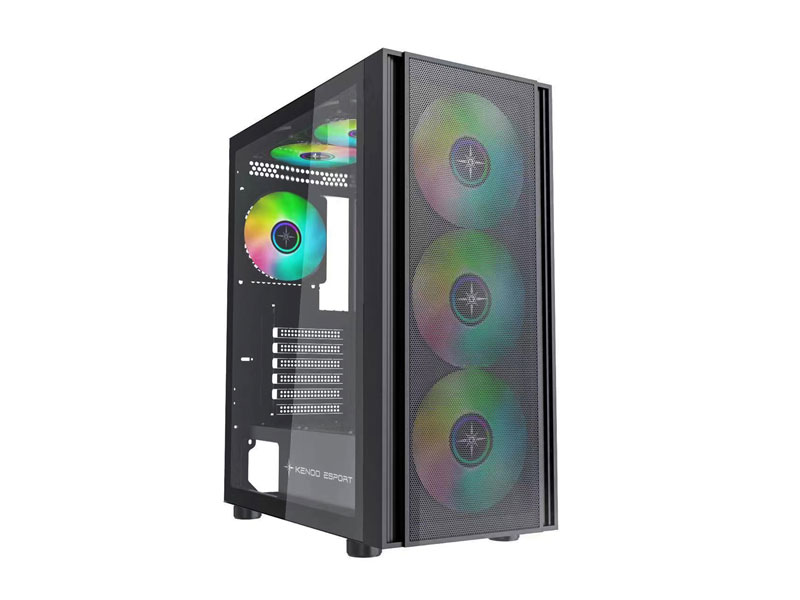 Vỏ case KENOO ESPORT EM700-3F E-ATX Đen