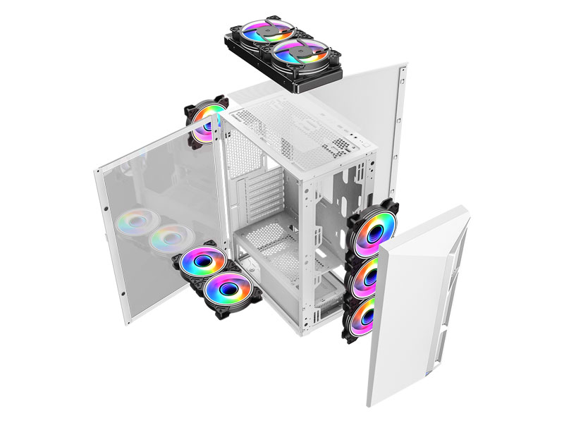 Vỏ case KENOO ESPORT S600 E-ATX Trắng