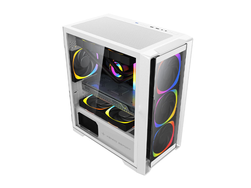 Vỏ case KENOO ESPORT MK500-3F M-ATX Trắng