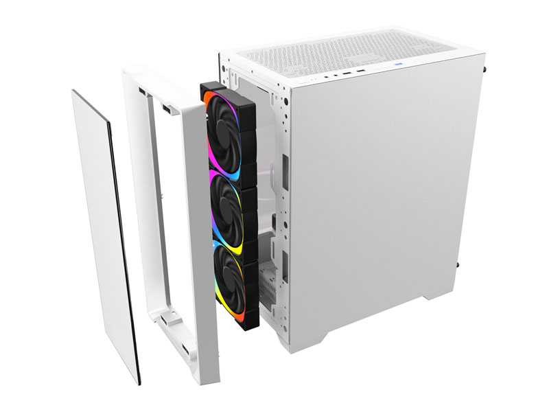 Vỏ case KENOO ESPORT MK500-3F M-ATX Trắng