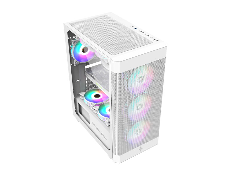 Vỏ case Kenoo ESPORT AF100-3F ATX Full Thép Trắng