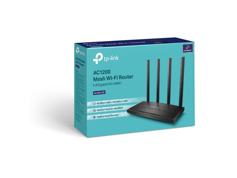 Bộ Định Tuyến TP-Link Archer C6 V2.20 AC1200 Wireless MU-MIMO Gigabit Router