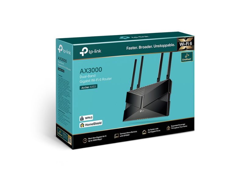 Bộ phát Wifi TP-Link Archer AX53 Wi-Fi 6 AX3000 Băng Tần Kép Gigabit