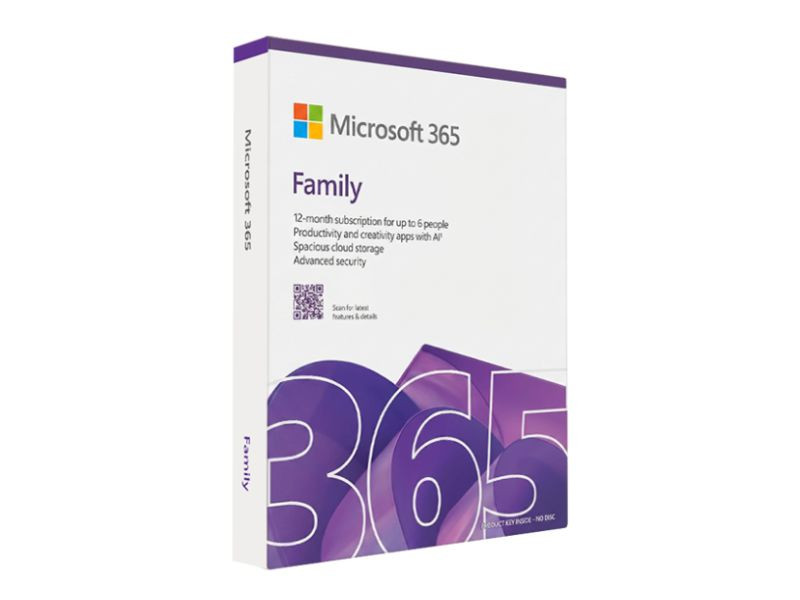 Phần mềm Microsoft 365 Family English APAC Subscr 1YR Medialess-EP2-36878