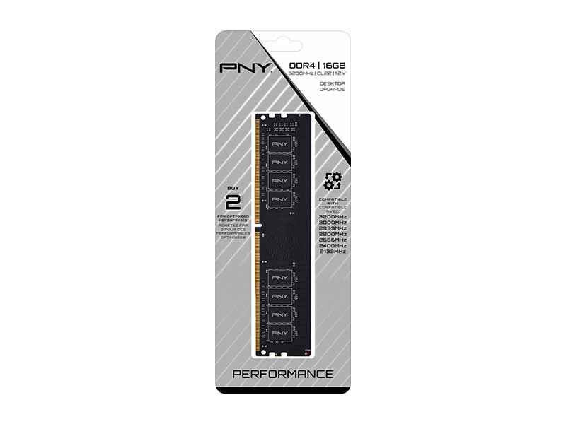 RAM Desktop PNY 16GB DDR4 3200MHz (MD16GSD4320016-TB)