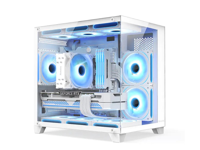 Vỏ case Huntkey S920 Storm Full View (White)