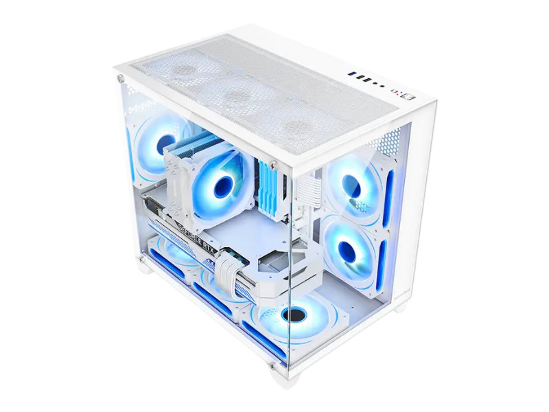 Vỏ case Huntkey S920 Storm Full View (White)