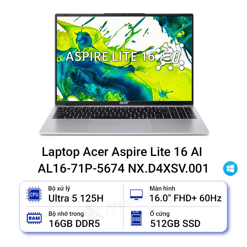 Laptop Acer Aspire Lite 16 AI AL16-71P-5674 NX.D4XSV.001