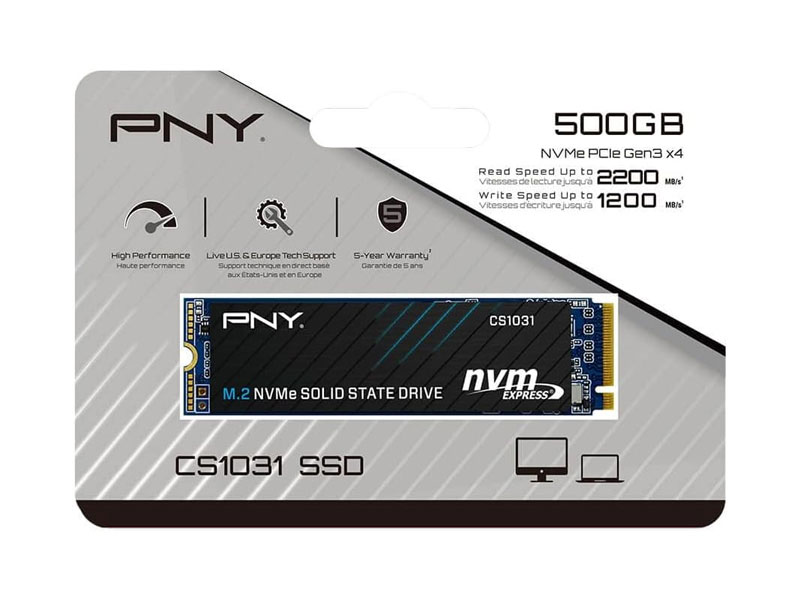 Ổ cứng SSD PNY CS1031 500GB NVMe PCIe3x4 M280CS1031-500-CL (2200-1200MB/s)