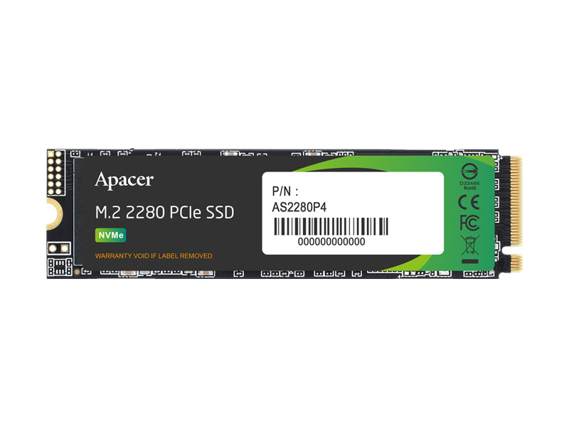 Ổ cứng SSD Apacer AS2280P4 256GB PCIe3x4 AP256GAS2280P4-1 (2100-1300MB/s)