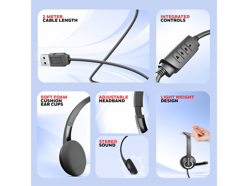 Tai nghe Honeywell Suono P40 HC000601/AUD/WHP/BLK/USB