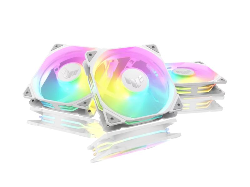 Bộ 3 quạt tản nhiệt đảo ngược ASUS TUF Gaming TR120 ARGB (Màu trắng)