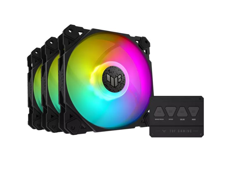 Bộ 3 quạt tản nhiệt  ASUS TUF Gaming TF120 ARGB (Màu đen)