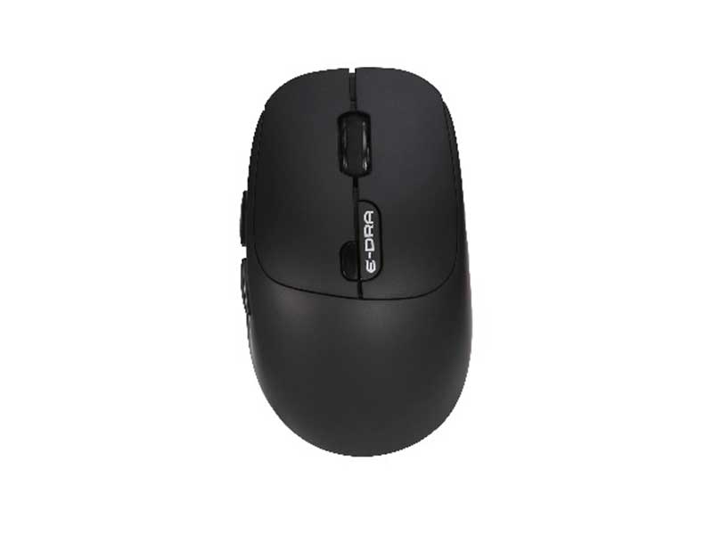 Chuột không dây công thái học E-DRA EM605W (Màu đen)