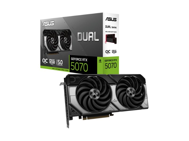 VGA ASUS Dual GeForce RTX 5070 12GB GDDR7 OC (DUAL-RTX5070-O12G)