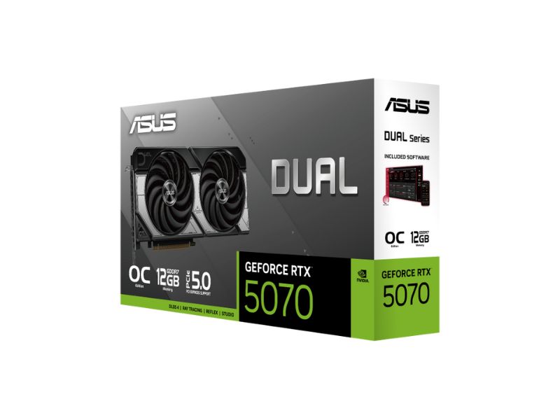 VGA ASUS Dual GeForce RTX 5070 12GB GDDR7 OC (DUAL-RTX5070-O12G)