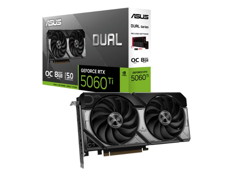 VGA ASUS Dual GeForce RTX 5060 Ti 8GB GDDR7 OC (DUAL-RTX5060TI-O8G)