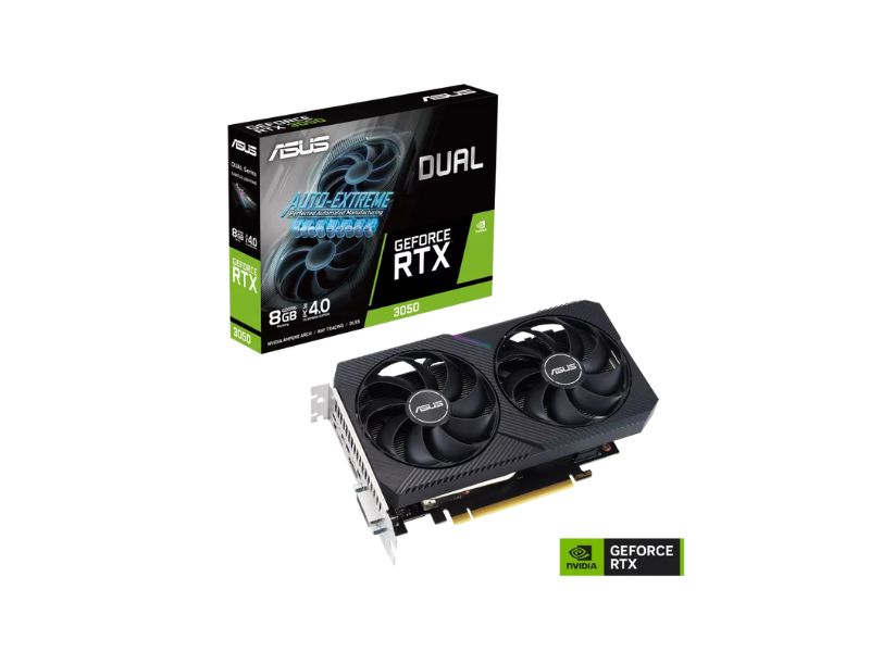 VGA Asus Dual GeForce RTX 3050 V2 8GB GDDR6 (DUAL-RTX3050-8G-V2)