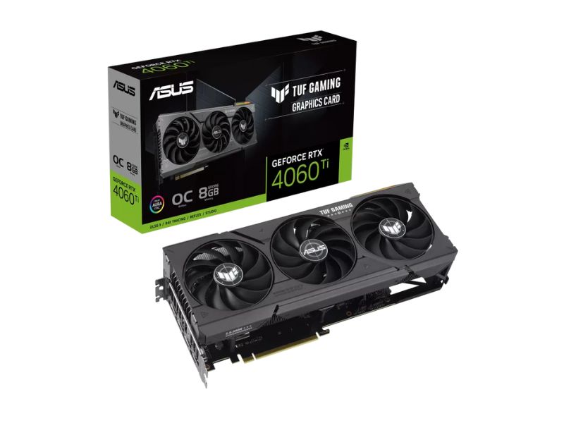 VGA  ASUS TUF Gaming GeForce RTX 4060 Ti 8GB GDDR6 (TUF-RTX4060TI-8G-GAMING)