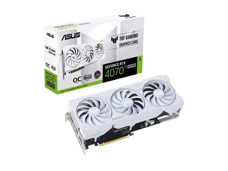 VGA ASUS TUF Gaming GeForce RTX 4070 Ti SUPER 16GB GDDR6X White OC (TUF-RTX4070TIS-O16G-WHITE-GAMING)