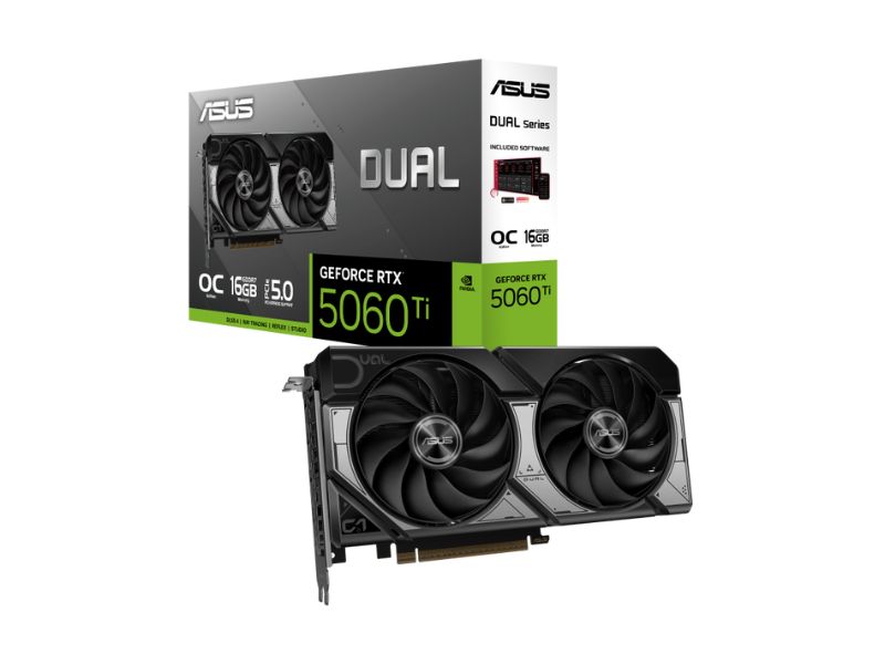 VGA ASUS Dual GeForce RTX 5060 Ti 16GB GDDR7 OC (DUAL-RTX5060TI-O16G)