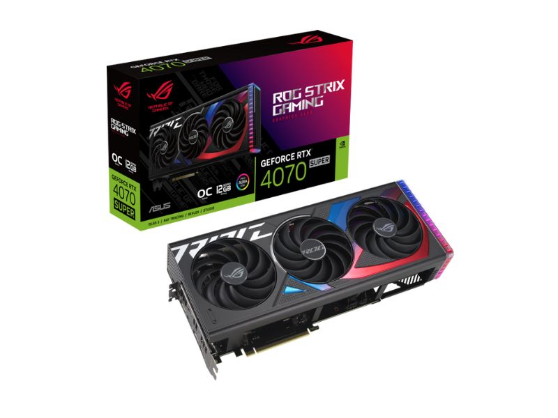 VGA ASUS ROG Strix GeForce RTX 4070 SUPER 12GB GDDR6X OC (ROG-STRIX-RTX4070S-O12G-GAMING)