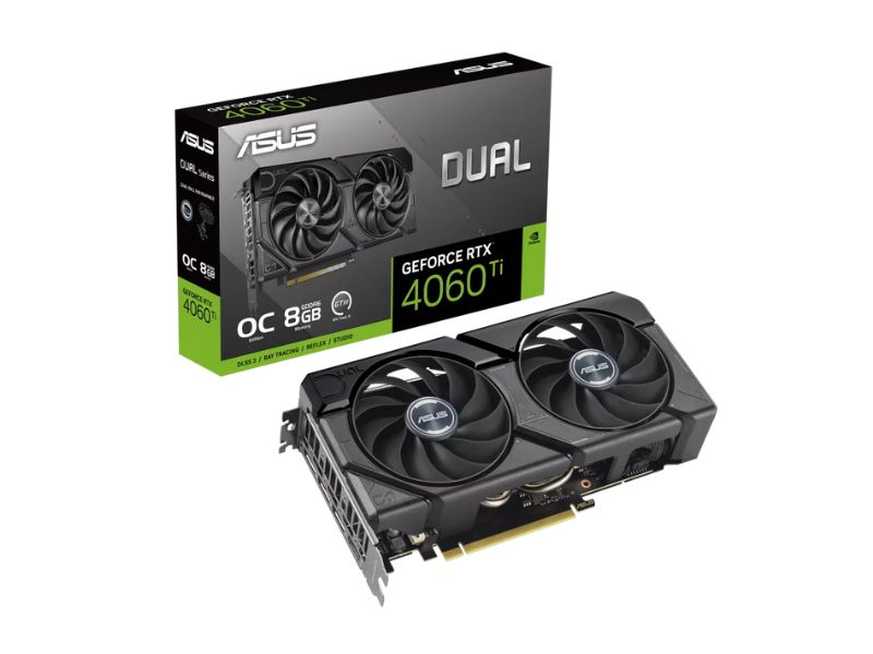 VGA ASUS Dual GeForce RTX 4060 Ti EVO OC 8GB GDDR6 (DUAL-RTX4060TI-O8G-EVO)