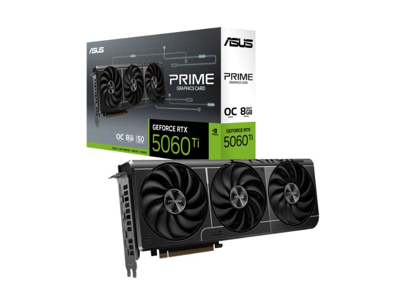 VGA ASUS PRIME GeForce RTX 5060 Ti 8GB GDDR7 OC (PRIME-RTX5060TI-O8G)