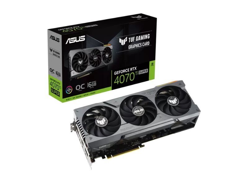 VGA ASUS TUF Gaming GeForce RTX 4070 Ti SUPER 16GB GDDR6X OC (TUF-RTX4070TIS-O16G-GAMING)